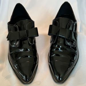 Aldo Black Patent Leather Oxford Slip-ons